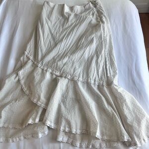 Chic Asymmetrical Cream Skirt